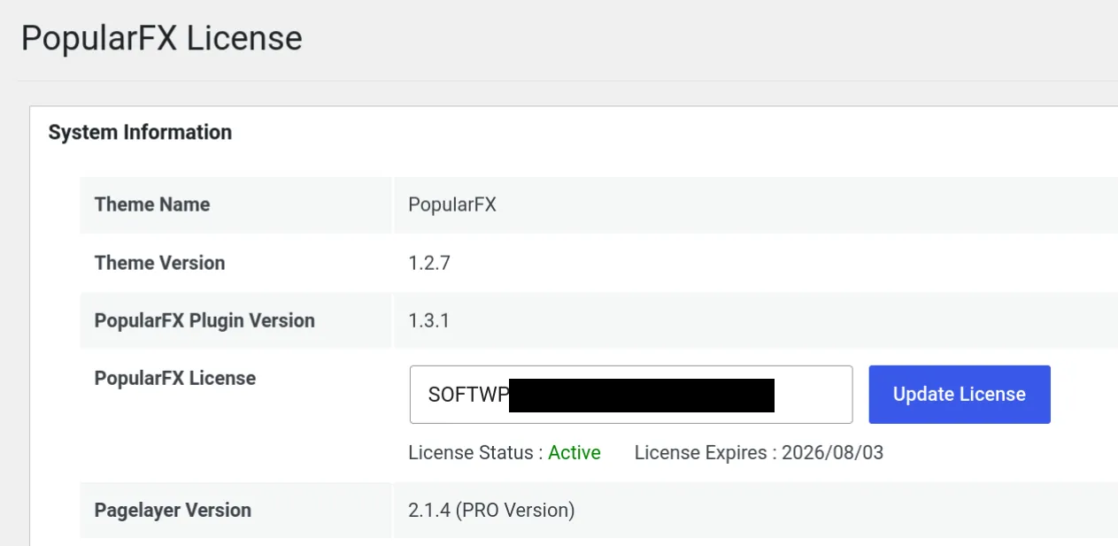 PopularFX Pro License